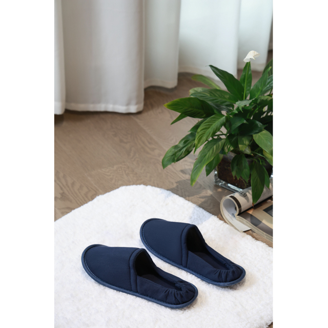 Pantuflas desechables de tela tejida para hotel/línea aérea